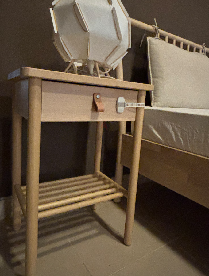 Elegant Wooden Double Bed with Mattress