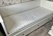 Ikea hemnes daybed with 3 underneath storage drawers and with 2 brand new mattresses