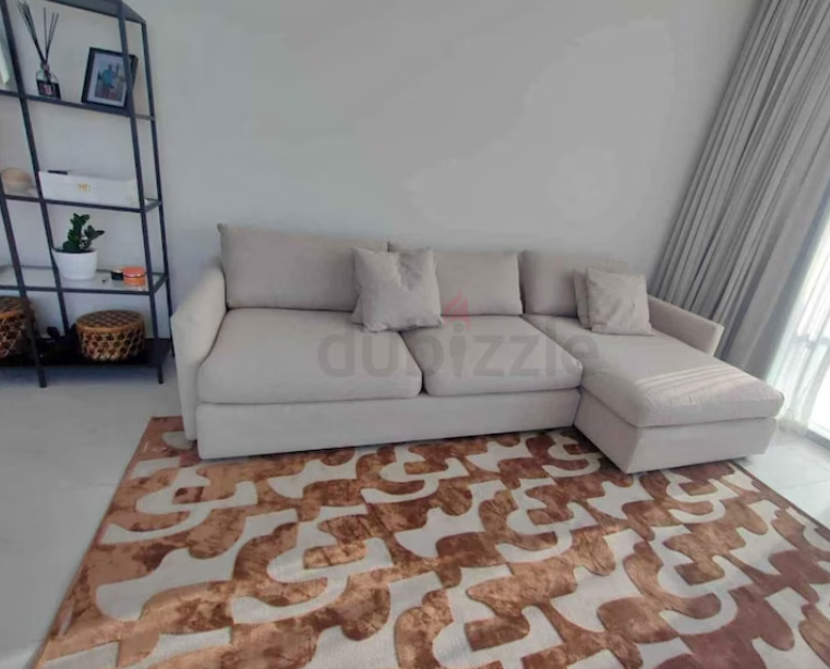 Cratebarrel lshape beige sofa