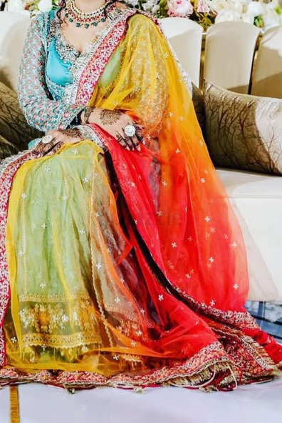 MARIA B. CHIFFON mehndi/party dress