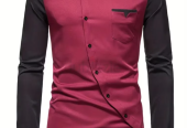 [Glossy Fabric] Stylish Mens ColoCPolyester Blend, Machine Washable – Perfect for All Seasons