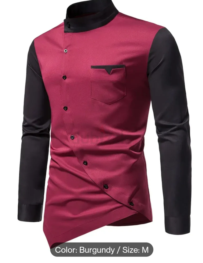 [Glossy Fabric] Stylish Mens ColoCPolyester Blend, Machine Washable – Perfect for All Seasons