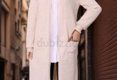 جاكيت طويل بجيب للسيدات – صناعة تركية Long Jacket with Pockets for Ladies Turkish Made