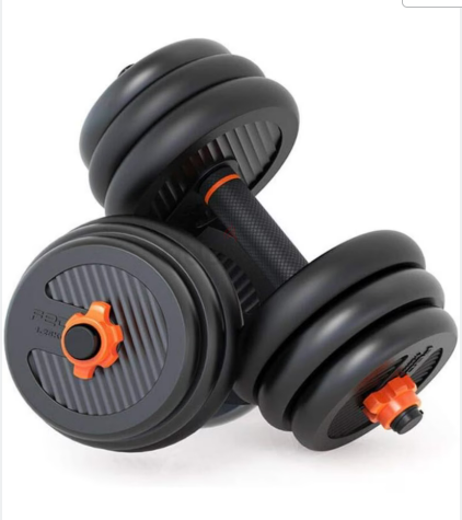 SKY LAND 20Kgs Unisex Adult Enviromental Adjustable Dumbbell N Barbell Set Black