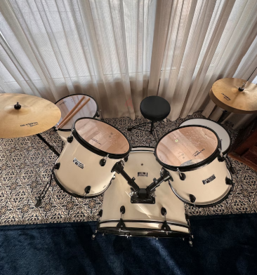 Olympic by Premier White Acoustic Drum Kit 5 Pc