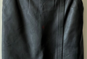 Black leather skirt
