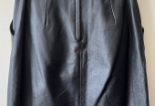 Black leather skirt