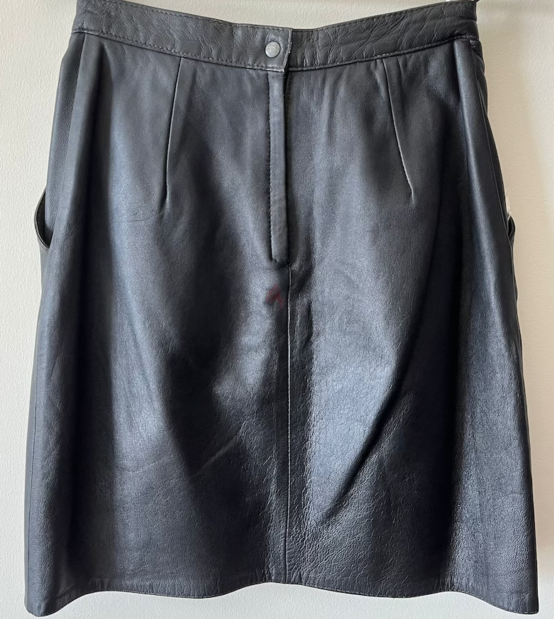 Black leather skirt