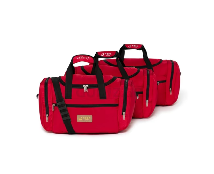 3-Piece Lightweight Waterproof Polyester Luggage Duffle Bag/Gym Bag Set 20/22/24 Inch RED