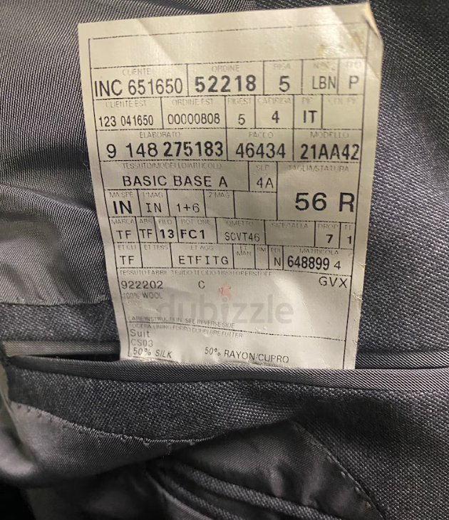 TOM FORD Black Suit 56R