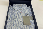 Dior ,Overshirt, Blue and Whiteو Oblique Kasuri Cotton Denim