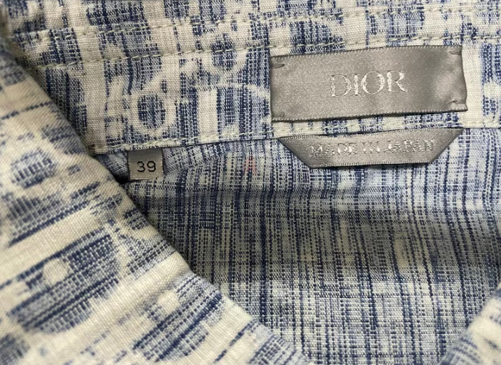 Dior ,Overshirt, Blue and Whiteو Oblique Kasuri Cotton Denim