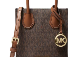 Michael kors mercer extra small logo and leather crossbody bag