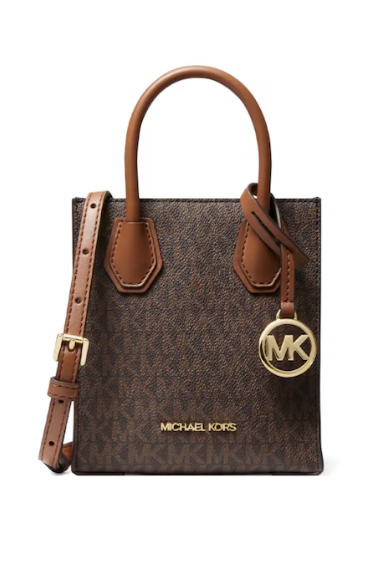 Michael kors mercer extra small logo and leather crossbody bag