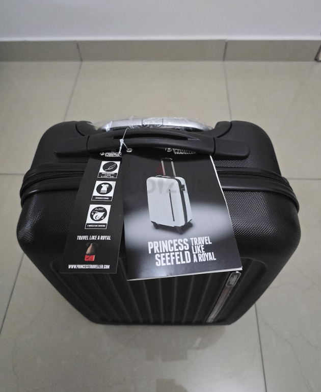 Princess Traveller With Soft Pocket Abs Suitcase Cabin Small Size 20Inch Black