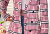 Frenchy WomenS Plaid Belted Suit Jacket