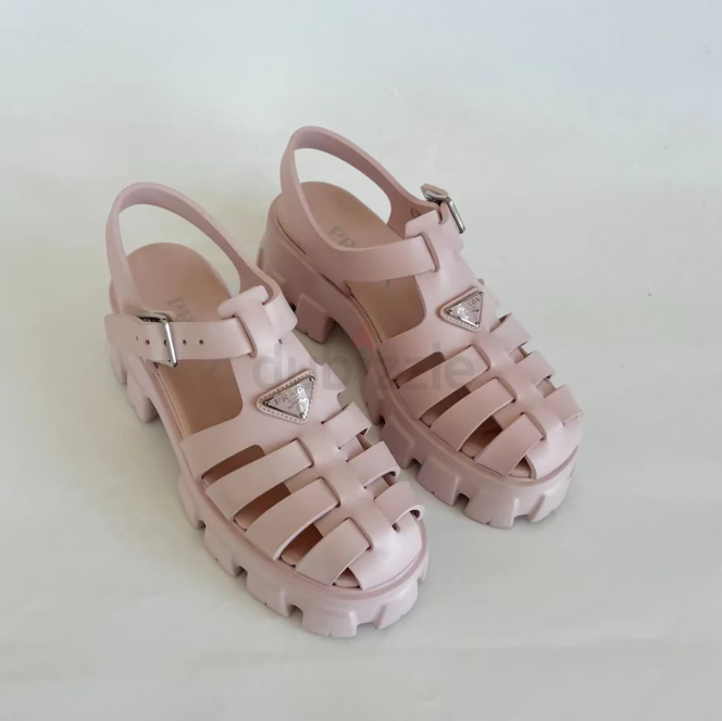 Authentic Prada Monolith Sandals