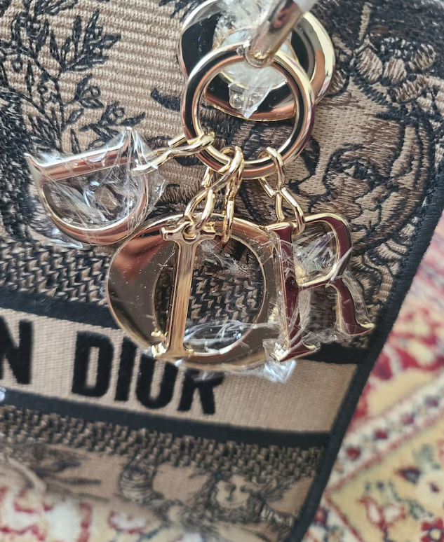 Christian Dior Medium Lady D-lite bag Toule De Jouy