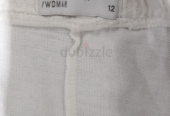 Plain white cotton shorts, size 12