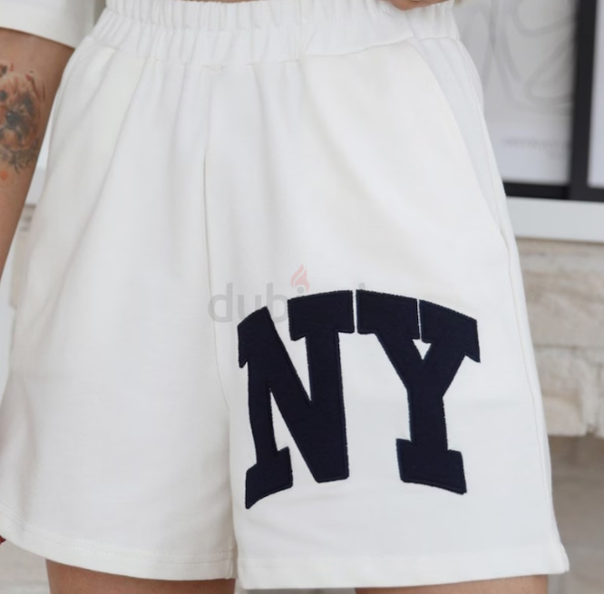 White cotton shorts, size M