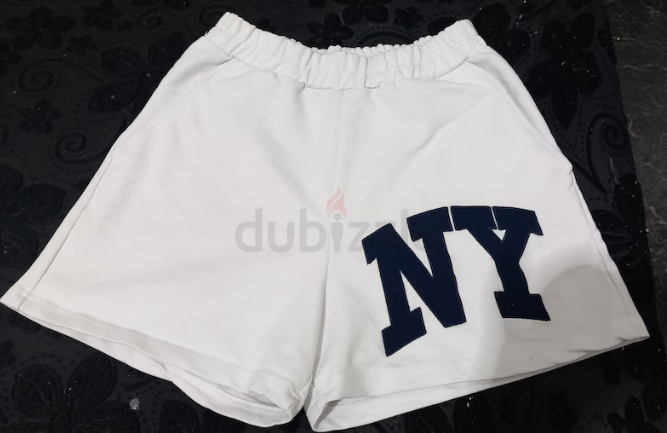 White cotton shorts, size M