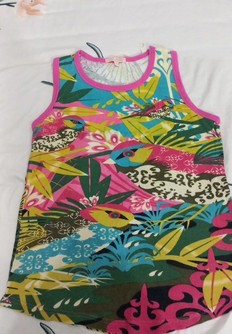 Cotton and stretch top, large size m