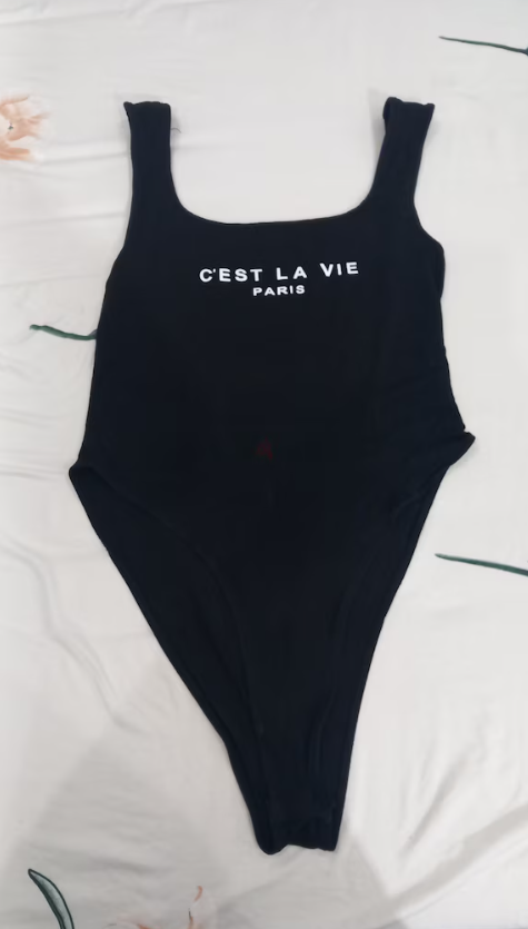 Black cotton inner top, large size