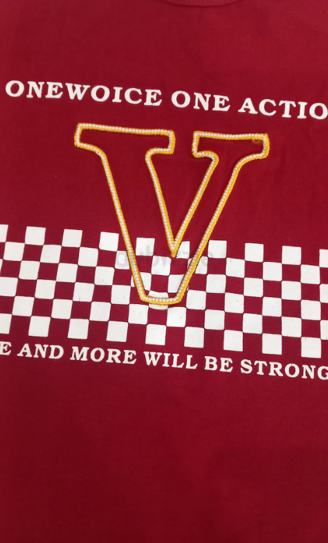 Burgundy cotton baby t-shirt, size 8 years