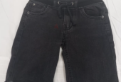 Black jeans shorts for boys, size 7 to 8 years