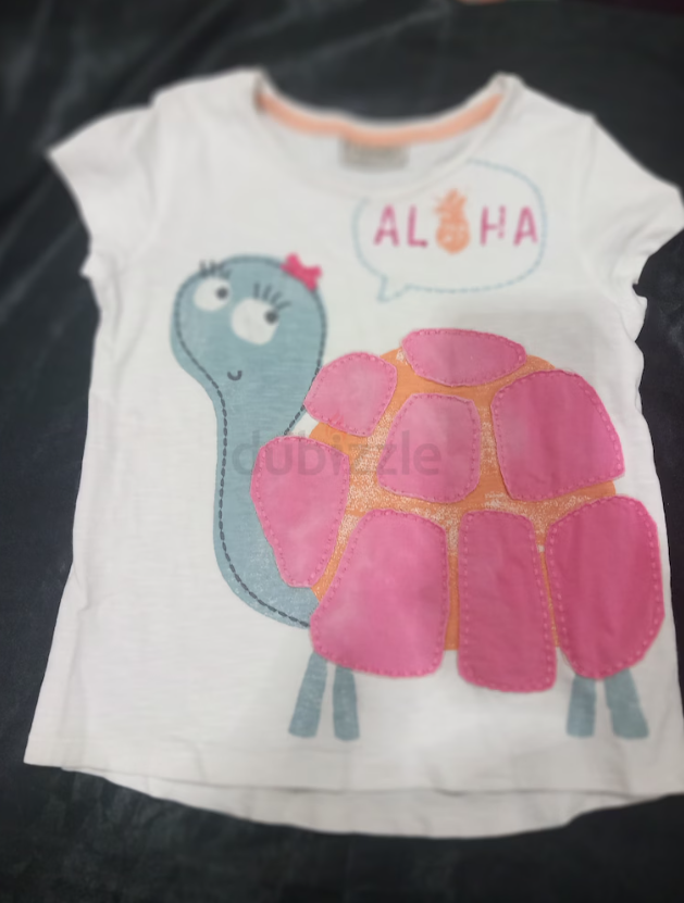 Cotton baby girl t-shirt size 6-7 years