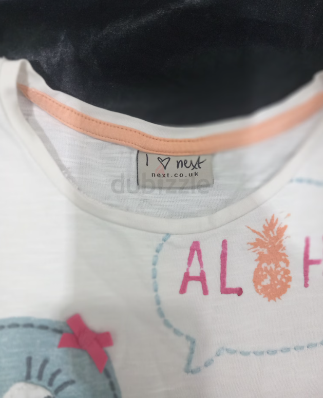 Cotton baby girl t-shirt size 6-7 years