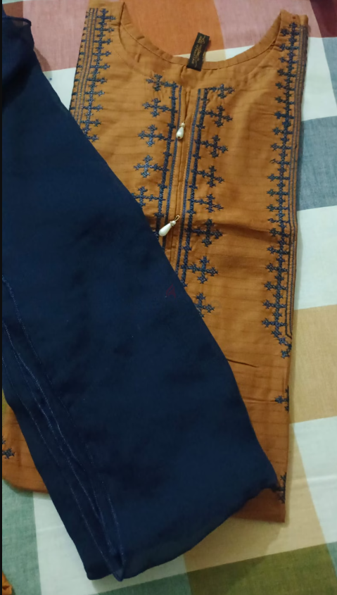 Ready to wear 3pc embroidered dress