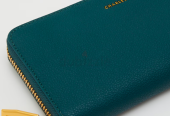 Brand New Charles Keith Green Textured Zip-around Wallet