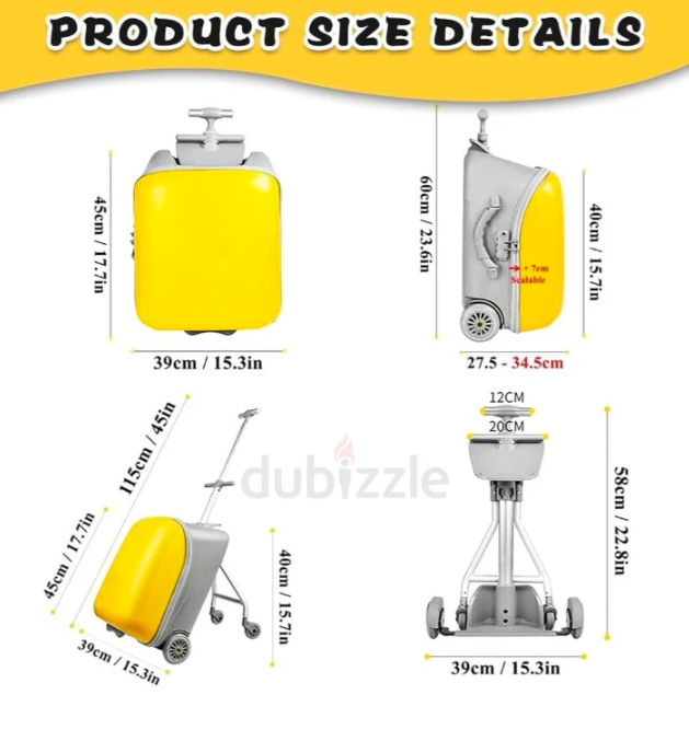 Kids ride on travel bag