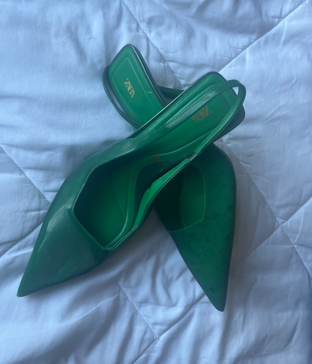 Zara Green Heels
