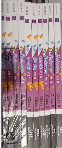 Class 8 BYJUS textbooks and workbooks