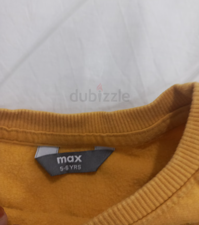 Bright colored cotton pullover, size 5-6 years