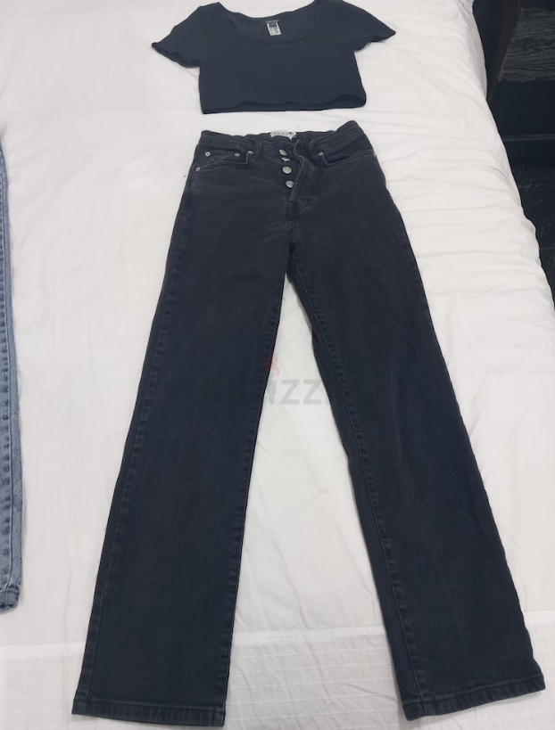 Girls light black jeans, size 34