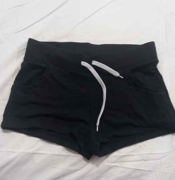 Girls black shorts, small size, cotton