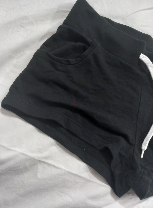 Girls black shorts, small size, cotton