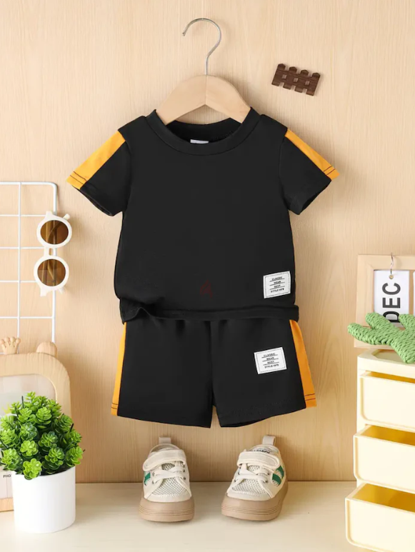 Adorable Baby Boys Summer Outfit Set – Black