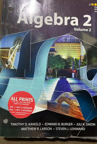 Algebra 2 volume 2