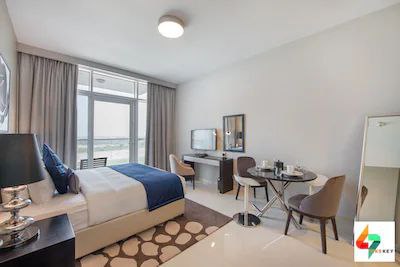 Min Stay 5 nights required! Breath-taking Views Studio Apt in Damac Hills- Artesia C 12th FL
