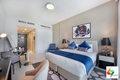 Min Stay 5 nights required! Breath-taking Views Studio Apt in Damac Hills- Artesia C 12th FL