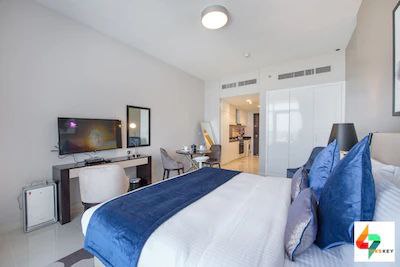 Min Stay 5 nights required! Breath-taking Views Studio Apt in Damac Hills- Artesia C 12th FL