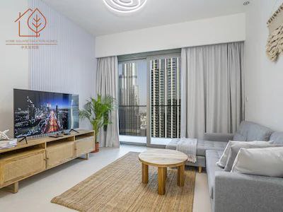 Fully Furnished 1 Bed Apartment at Top Floor with Amazing Burj Khalifa Views