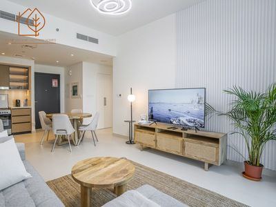 Fully Furnished 1 Bed Apartment at Top Floor with Amazing Burj Khalifa Views