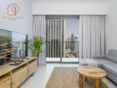 Fully Furnished 1 Bed Apartment at Top Floor with Amazing Burj Khalifa Views