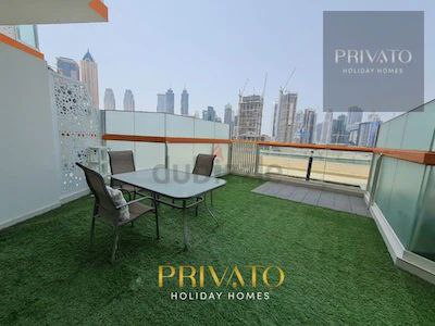 Cosy Studio and balcony Garden overlooking of Burj Khalifa
