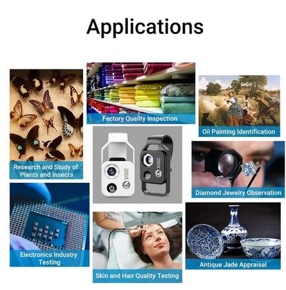 200X Pocket Microscope Lens for Phones عدسة مجهر جیب للهواتف X200